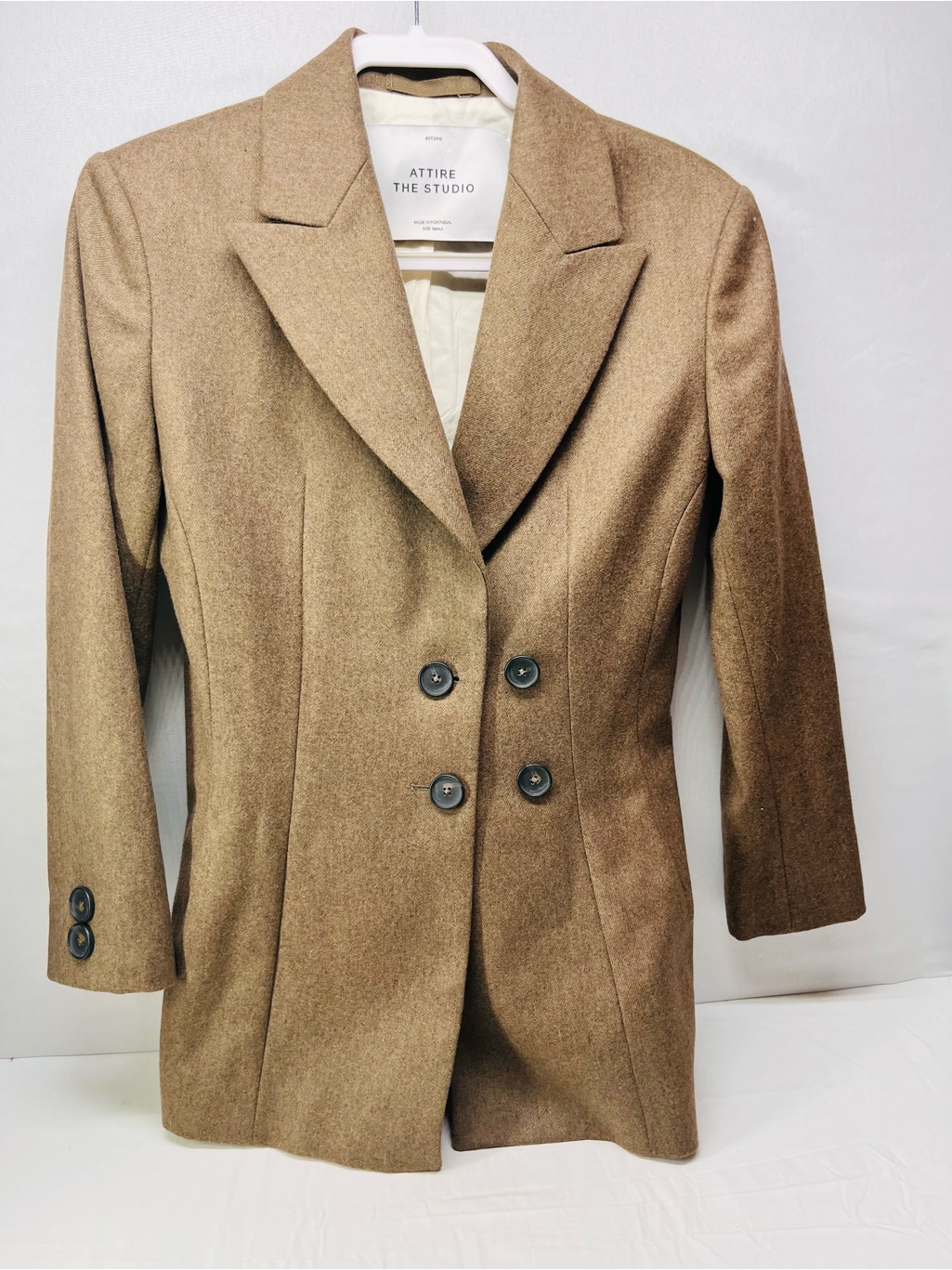 Brown Tailored Wool-Blend Blazer — image 4 of 8